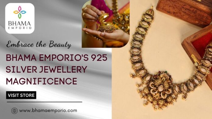 925 silver jewelry, Bhama Emporio, Vijayawada, timeless beauty, jewelry collection